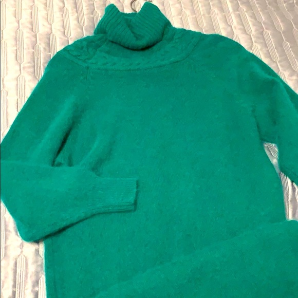 Magnolia Dresses & Skirts - Wool/angora green long turtleneck dress